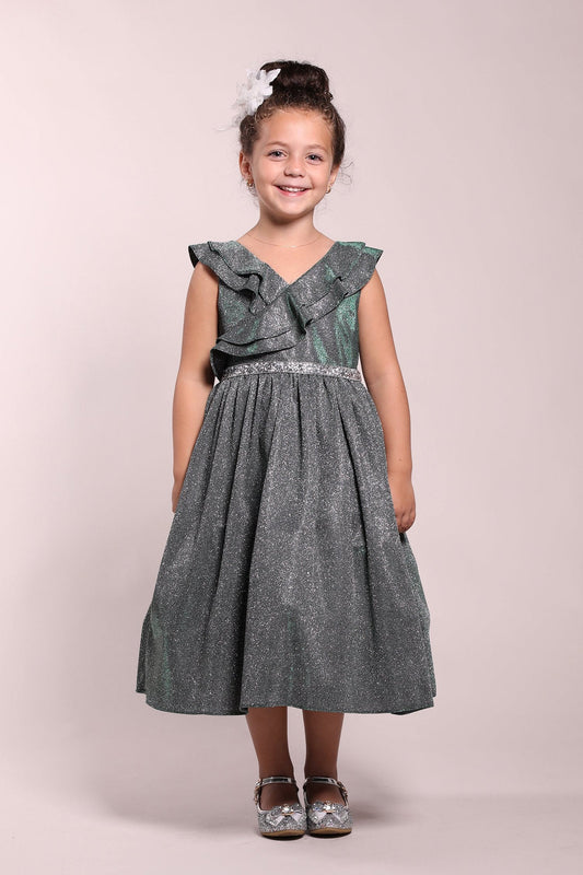 Girl Dress- Sparkly Ruffle Dress - AS504 Kids Dream