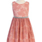 Girl Party Dress with Lace & Rhinestone Detail  by AS492 Kids Dream - Formal/Evening Girl Dress