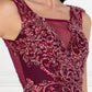Elizabeth K - GL1566 - Embellished Chiffon V-Neck A-Line Dress