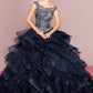 Elizabeth K - GL1600 - Embellished Bodice Tulle Quinceanera Dress