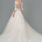 GL1803 GLS by Gloria - Embroidered Glitter V-Neck Wedding Gown