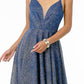 Elizabeth K - GL1828 - Illusion V-Neck A-Line Dress
