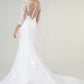 GL1932 GLS by Gloria -  V-Neck Floral Embroidery Mermaid Bridal Gown