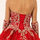 Elizabeth K - GL1943 - Mesh Long Sleeve Quinceanera Dress