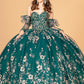 Elizabeth K - GL1944 - Embroidered Glitter Strapless Quinceanera Dress