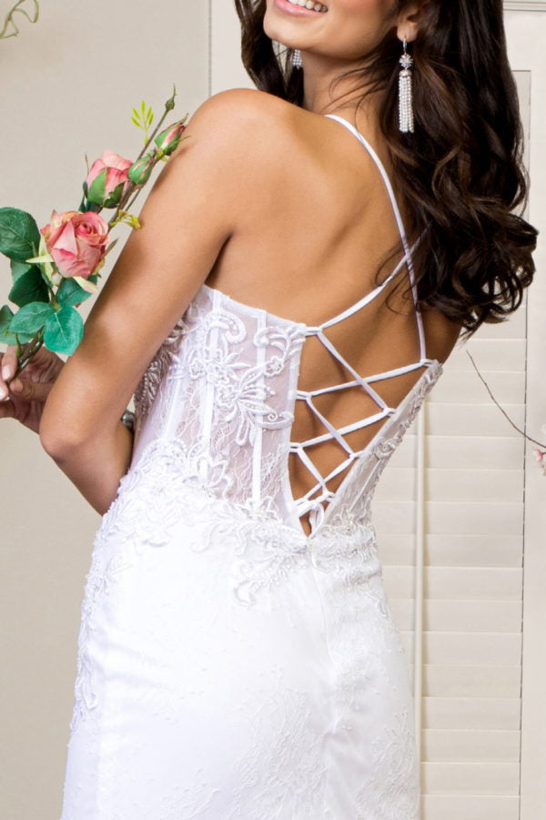 curvy mermaid wedding dresses with sleeves Crepe Mermaid Wedding Dress with Deep V-Neck and Lace Sleeves – ML126 –  Viniodress