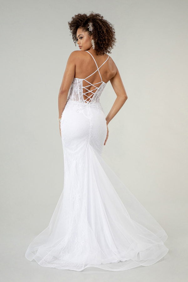 Elizabeth K GL1947 Prom Dress - White