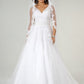 Elizabeth K - GL1949 - V-Neck Embroidered Mesh A-Line Bridal Gown