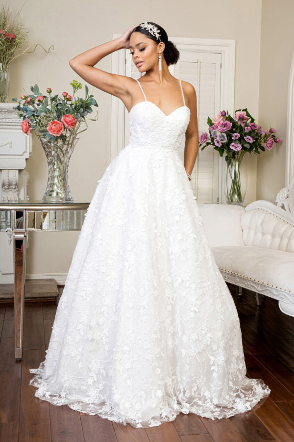 Elizabeth K - GL1951 - 3D Floral Embroidery Sweetheart A-Line Bridal Gown