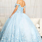 Elizabeth K - GL1960 - Embellished Off Shoulder Quinceanera Dress