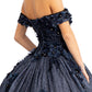 Elizabeth K - GL1971 - Floral Applique Jewel Embellished Ballgown Quinceanera Dress
