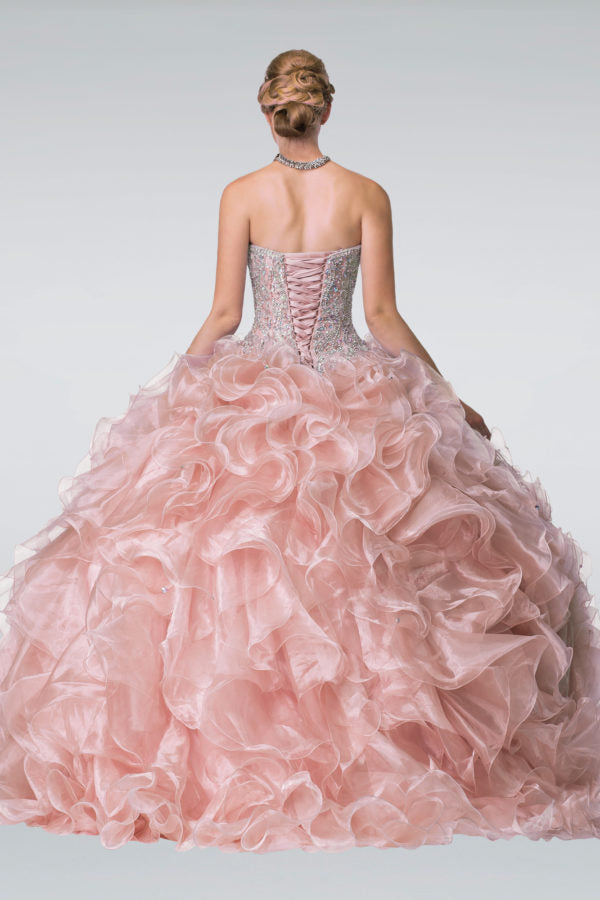 Elizabeth K - GL2209 - Embellished Ruffled Organza Quinceanera Dress