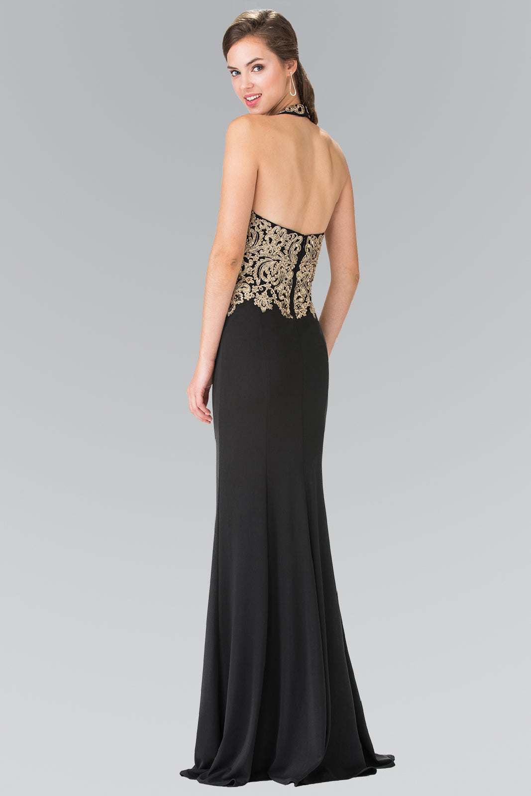 slim fit dress slacks Andrea and Leo A1206 Prom Dress - Greenery