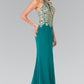 Elizabeth K - GL2231 - Embroidered Halter Neck Mermaid Dress
