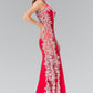 Elizabeth K - GL2320 - Embroidered Jersey High Neck Mermaid Dress