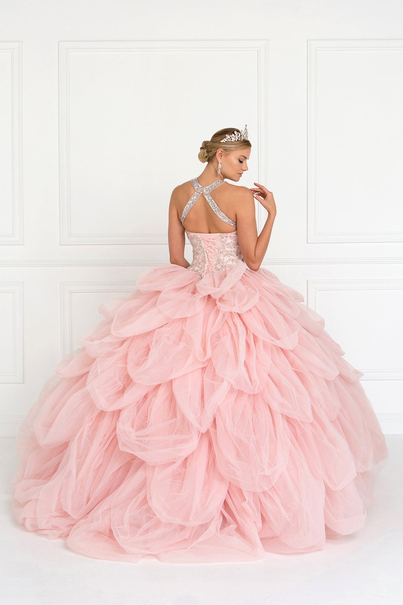 Elizabeth K - GL2430 - Tulle Halter Neck Line Quinceanera Dress