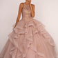 Elizabeth K - GL2513 - Embroidered Bodice Scoop-Neck Quinceanera Dress