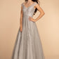 Elizabeth K - GL2526 - Embellished Cap Sleeve V-Neck Dress -Special Occasion