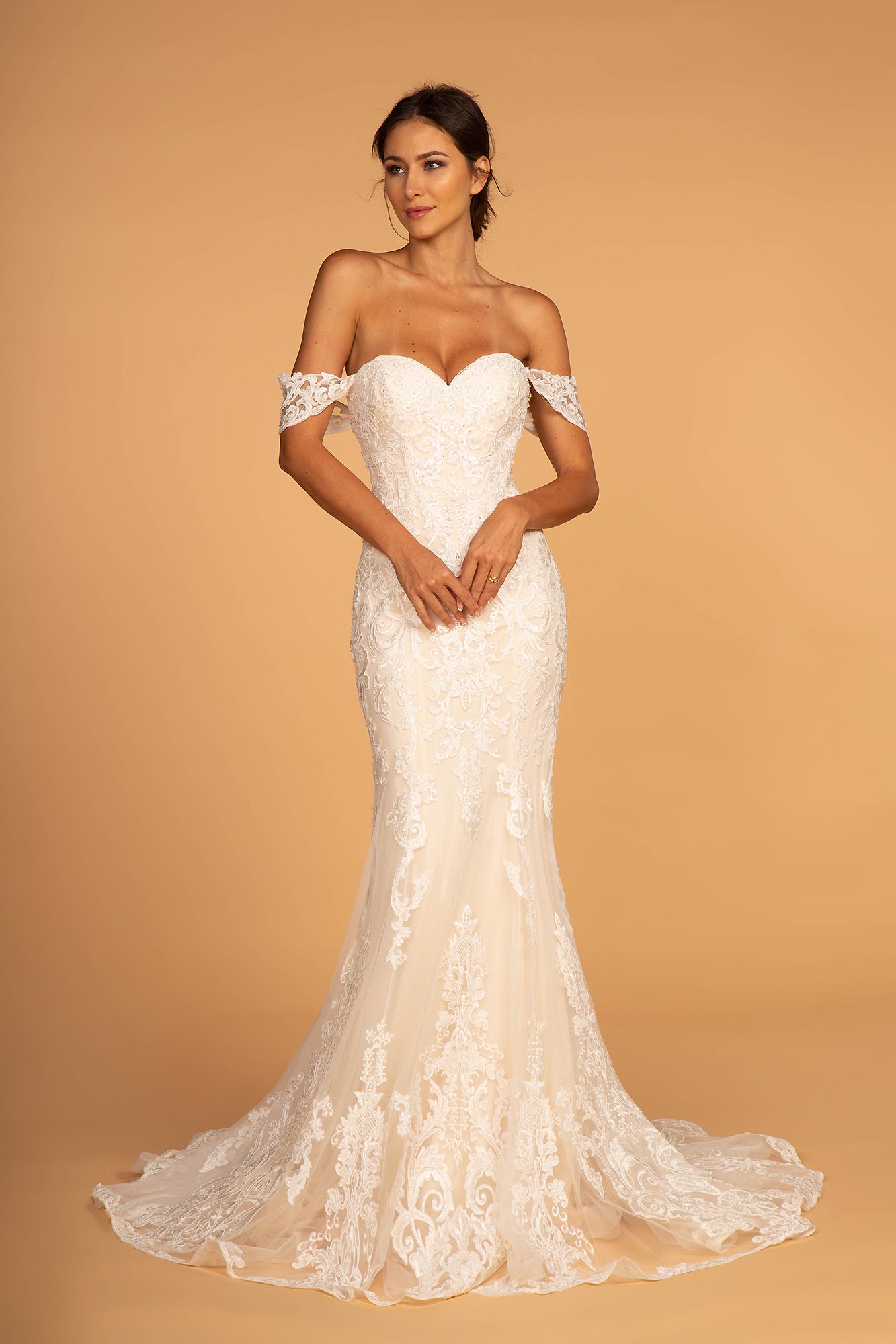GL2591 GLS by Gloria - Sweethearted Embroidered Mermaid Bridal Gown
