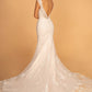 GL2595 GLS by Gloria - Embroidery V-Neck Mermaid Bridal Gown