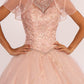 Elizabeth K - GL2600 - Illusion Sweetheart Glitter Quinceanera Dress