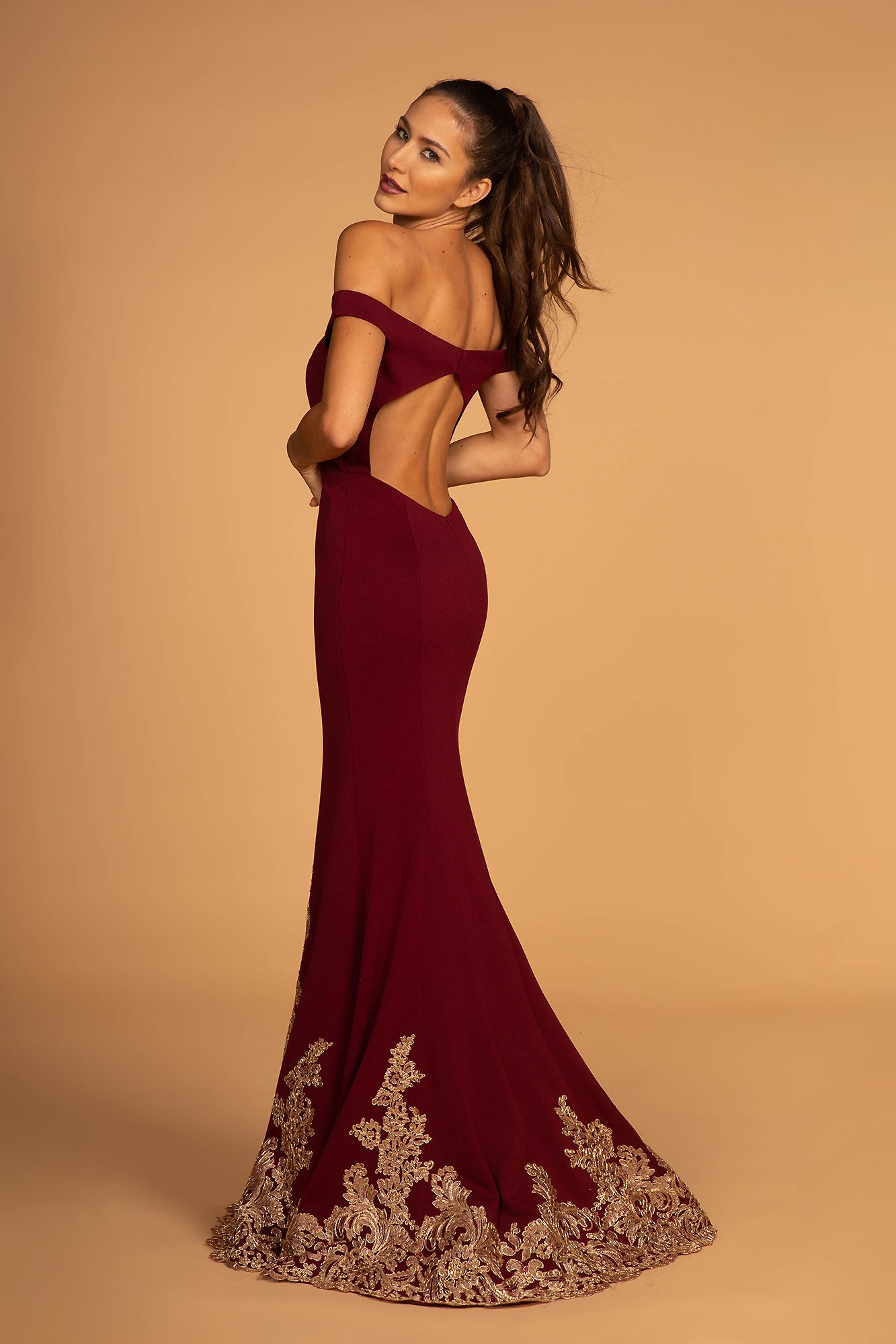 Off the Shoulder Mermaid Gown by Elizabeth K GL2658 -Special Occasion/Curves