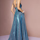 Elizabeth K - GL2672 - Glitter Cut-Out Neckline Dress