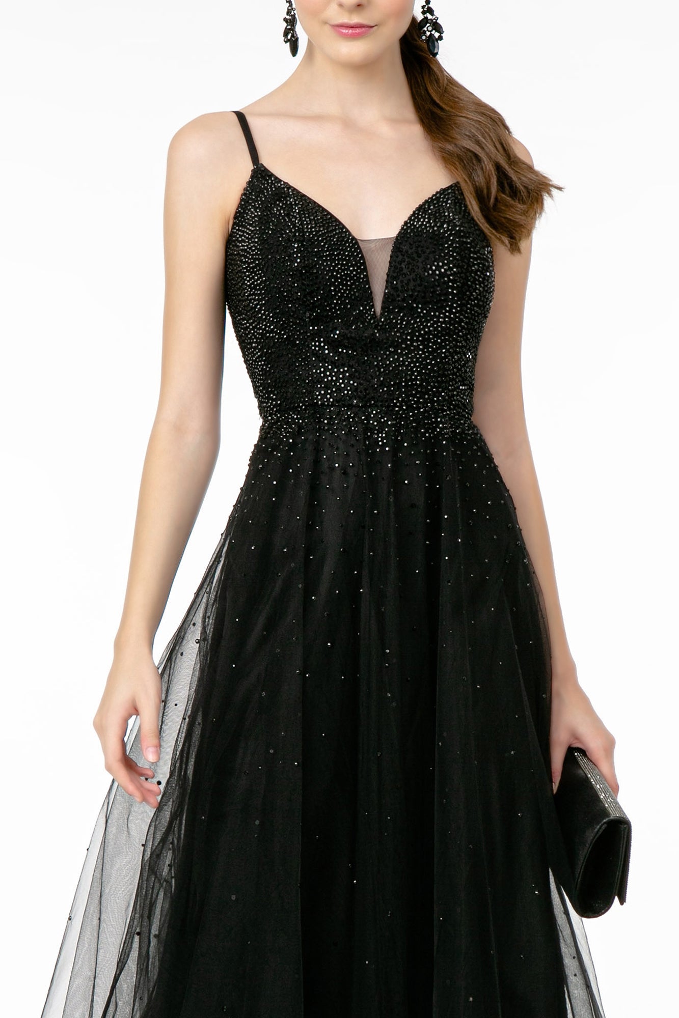 Tallulah Silk Charmeuse Gown in Black