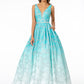 Elizabeth K GL2897 - Illusion Deep V-Neck Sleeveless Dress - Special Occasion/Curves