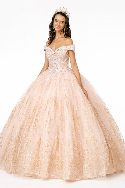 Elizabeth K - GL2910 - Mesh Off The Shoulder Quinceanera Dress