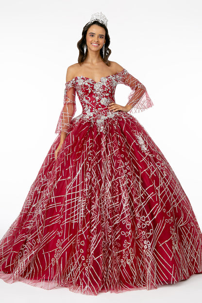 Elizabeth K - GL2911 - Sweetheart Glitter Quinceanera Dress