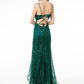 Elizabeth K - GL2938 - Mesh V-Neck Mermaid Dress