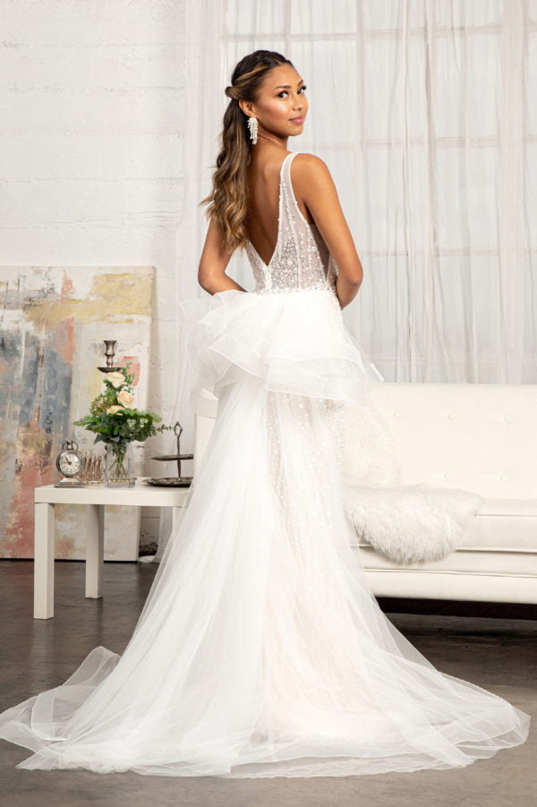 GL3014 GLS by Gloria - Flower Applique Mermaid Bridal Gown