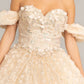Elizabeth K - GL3019 - 3D Floral Jewel Embellished Sequin Sweetheart  Quinceanera Dress