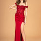 Off the Shoulder Sheer Bodice Mermaid Women Formal Dress by Elizabeth K - GL3082 - Special Occasion/Curves