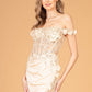 Off the Shoulder Sheer Bodice Mermaid Women Formal Dress by Elizabeth K - GL3082 - Special Occasion/Curves
