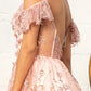 Elizabeth K - GS1996 - 3D Floral Applique Sweetheart Cocktail Dress  - Short