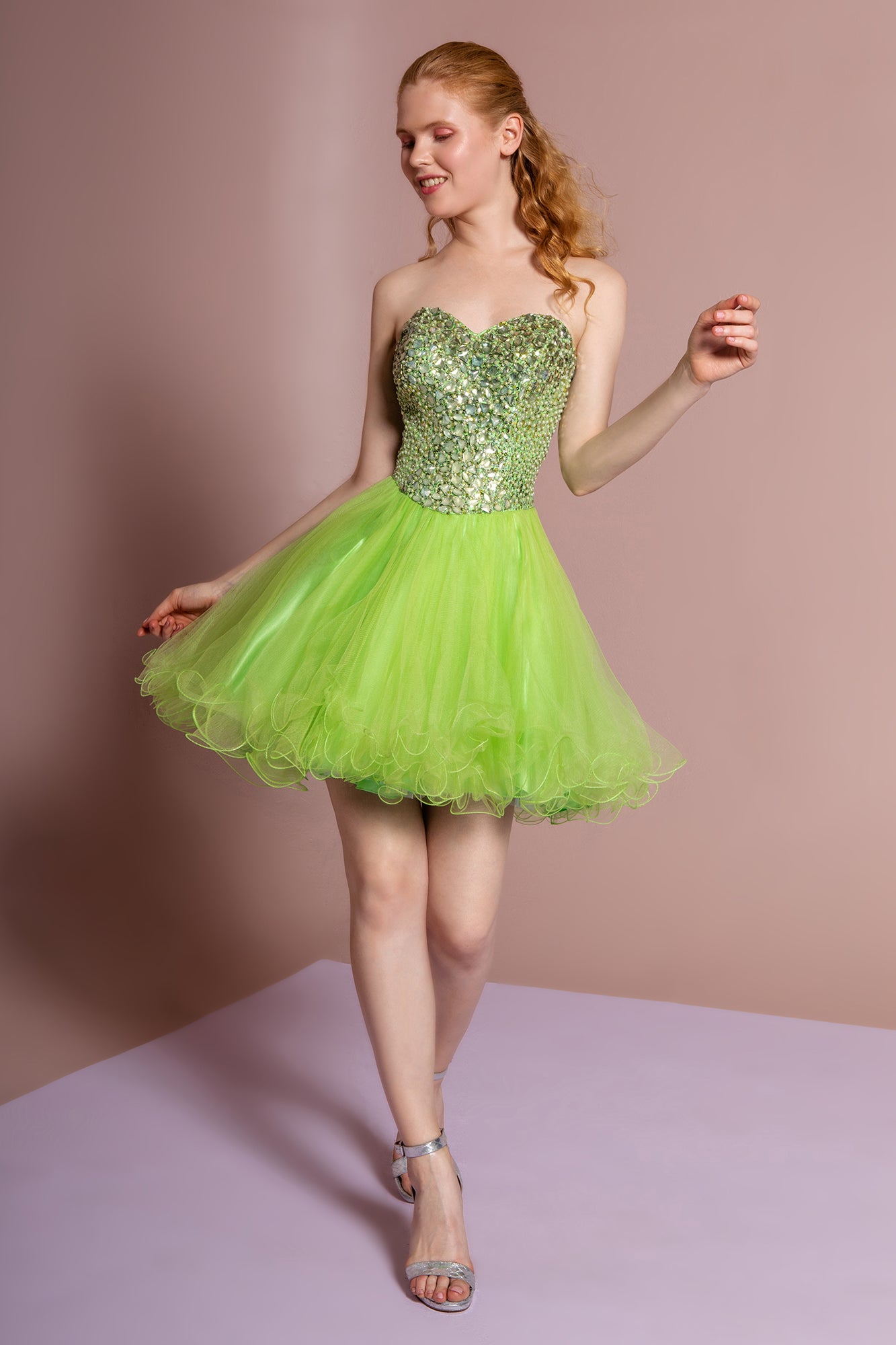 Lime Green Short Prom Dresses