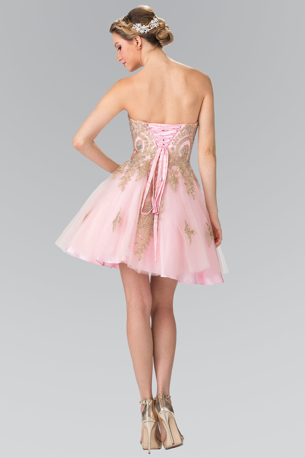 Elizabeth K - GS2371 - Sweethearted A-line Tulle Cocktail Dress - Short