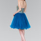 Elizabeth K - GS2382 - Layered Tulle V-Neck Halter Cocktail Dress - Short