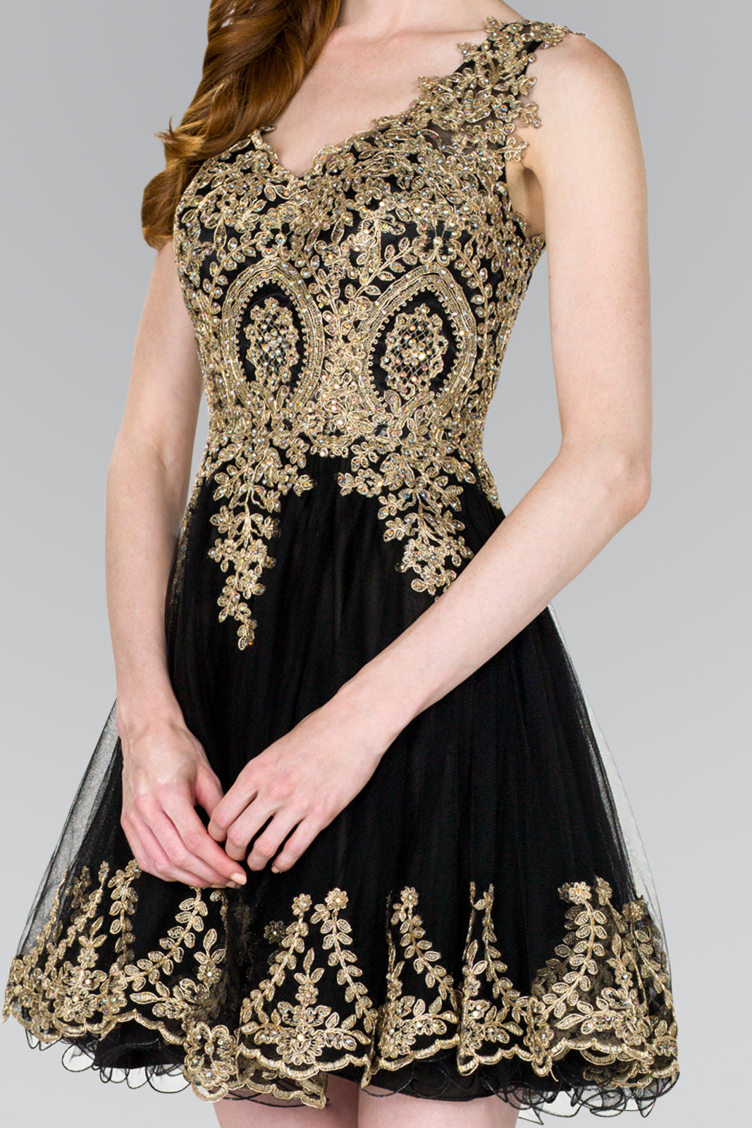 Black and sale gold dama dresses