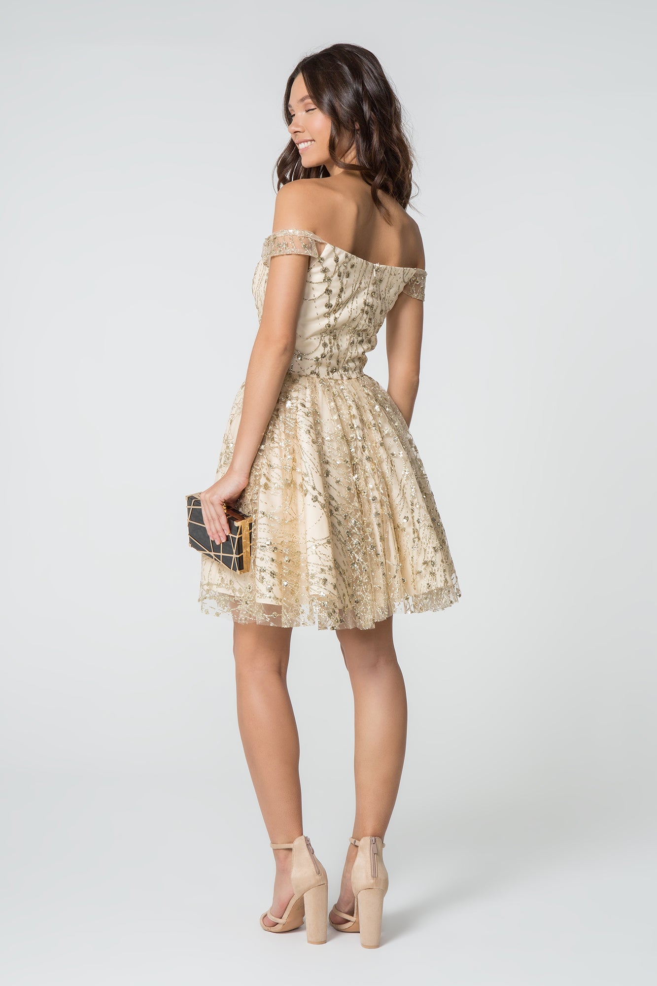blue dress for baby girl Elizabeth K GS2833 Prom Dress - Rose Gold