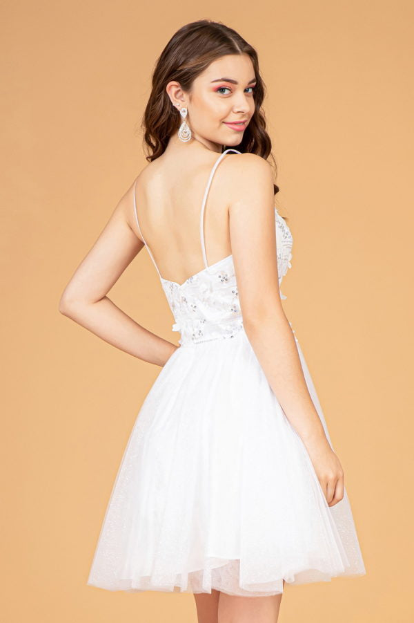 Elizabeth K - GS3089 - Mesh Sweetheart Neckline Cocktail Dress