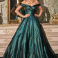 ORGANZA OFF THE SHOULDER BALL GOWN by Cinderella Divine J822 - Special Occasion/Curves