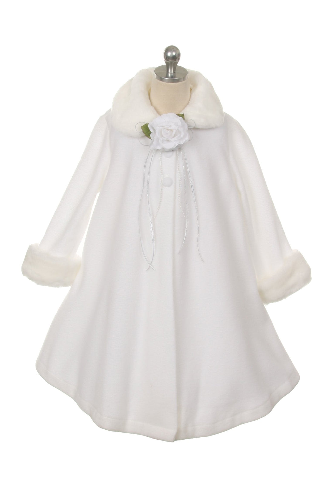 Girl Fleece Style Coat Dress- AS127 Kids Dream - Girl Formal Dresses