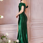 Cinderella Divine KV1056 FITTED GATHERED SATIN GOWN - Special Occasion