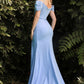 Crepe Off The Shoulder Wrap Dress by Cinderella Divine - KV1057 - Special Occasion