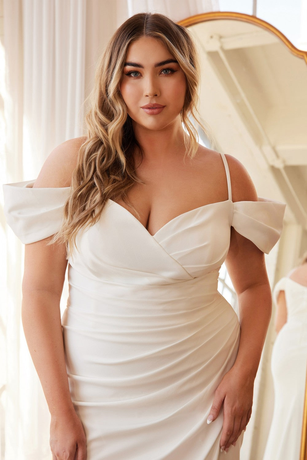 OFF THE SHOULDER BRIDAL DRESS by Cinderella Divine KV1057WC – Ariststyles